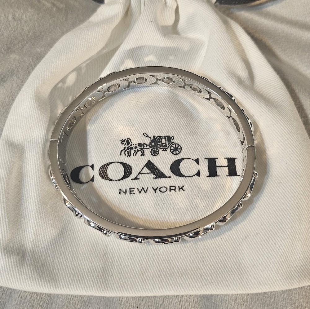 Coach Silver Braided Bangle - Picture 5 of 6
